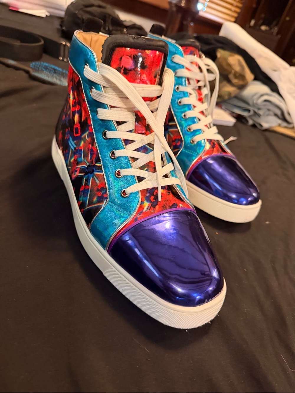 Rare Christian Louboutin Louis Orlato “Disco” high-top sneakers in EU size 47.